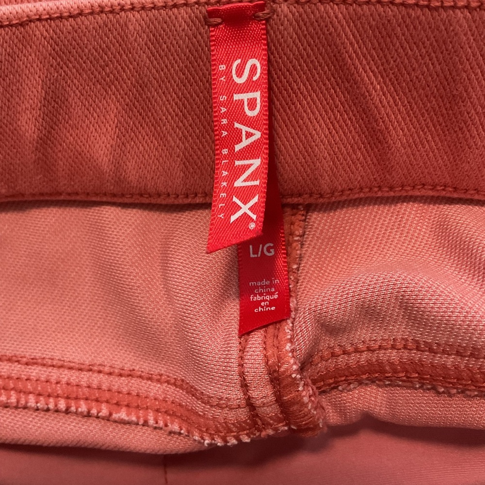 Spanx Women’s Jeanish Ankle Leggings Coral Red - Picture 8 of 10